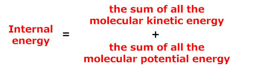 what is internal energy equation for molecules