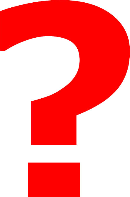 red question mark icon/symbol/text