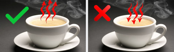 Examples of Second Law of Thermodynamics which indicates the entropy increases when coffee loses its heat