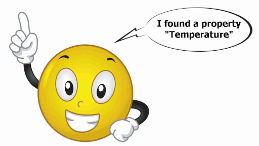 a smiley having a call out that it found a temperature in zeroth law of thermodynamics
